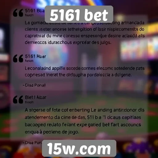 Feedback dos usuários sobre o atendimento ao cliente 5161 bet